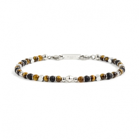 Bracciale Marlù uomo con pietre ref. 1BR0007