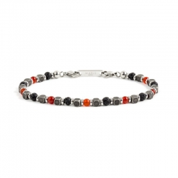 Bracciale Marlù uomo con pietre ref. 1BR0012