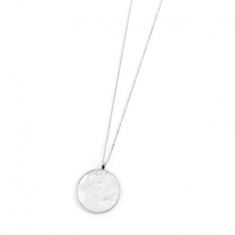 Collana donna Marlù in acciaio con pendente madreperla ref. 2CO0053W