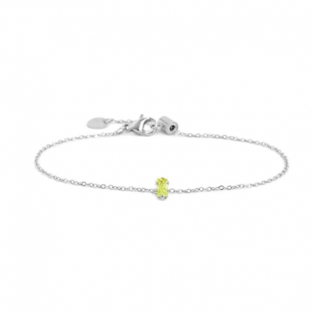 Bracciale Marlù in acciaio con cristallo baguette ref. 2BR0100V