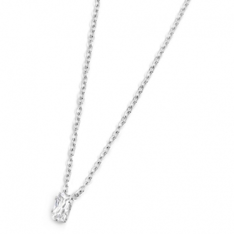 Collana Marlù in acciaio con cristallo baguette ref. 2CN0048W