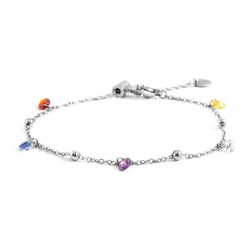 Bracciale Marlù in acciaio e cristalli bianchi ref. 2BR0061W