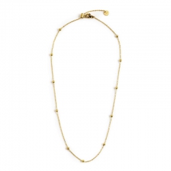 Collana Marlù in acciaio gold con sfere ref. 2CA0012G