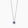 Collana Mabina in argento con ciondolo zaffiro sintetico ref. 553494