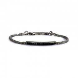 Bracciale Marlù uomo barretta con zirconi ref. 4BR1848BR