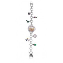 Orologio Mizzica in metallo silver con bracciale e charms MJ101B