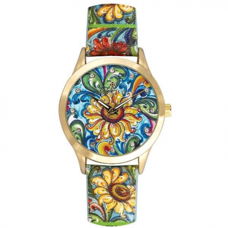Orologio Mizzica MB107 Girasole cassa gold