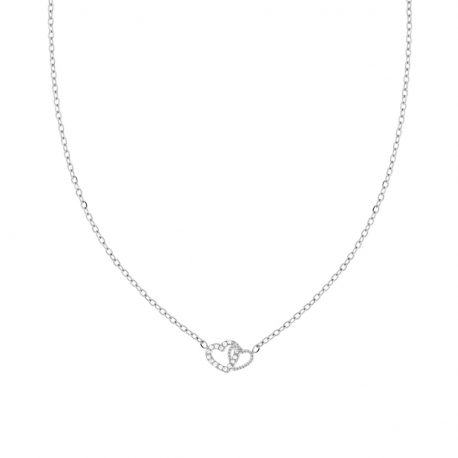 Collana in acciaio con ciondolo cuori