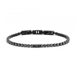 Bracciale Marlù tennis con zircone centrale 31BR0005NN in acciaio