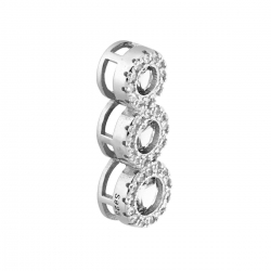 Collana in argento con ciondolo trilogy pietre e zirconi bianchi