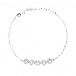 Bracciale in argento con zirconi bianchi