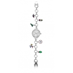 Orologio Mizzica in metallo silver con bracciale e charms MJB