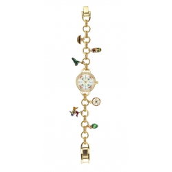 Orologio Mizzica in metallo gold con bracciale e charms MJ106