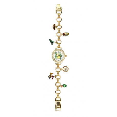 Orologio Mizzica in metallo gold con bracciale e charms MJ104