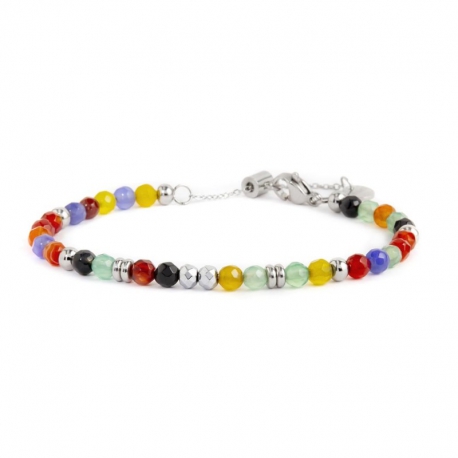 Bracciale Marlù in agata sfaccettata multicolor ref. 2BR0094RGB