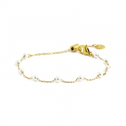 Bracciale Marlù in acciaio gold con perle 2BR0070GW
