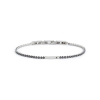 Bracciale Marlù tennis con placca e zircone centrale 1BR0067N in acciaio