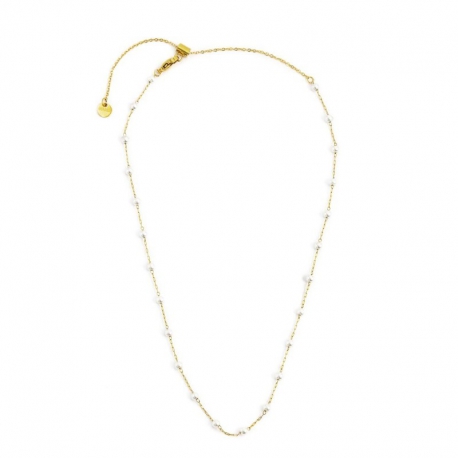 Collana Marlù donna in acciaio gold con perline 2CA0031GW