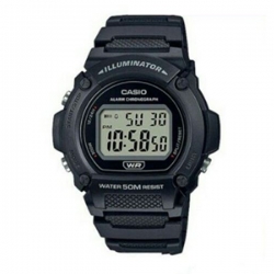Orologio Casio W-219H-1A in resina nera