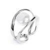 Anello Marlù a doppia fascia silver con perla 33AN0022W