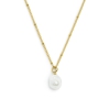 Collana Marlù catena grumetta acciaio dorato con perla pendente 33CN0035GW