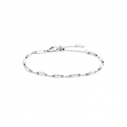 Bracciale Marlù catena acciaio silver con perle 33BR0048W