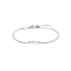 Bracciale Marlù catena snake acciaio silver e perla 33BR0049W