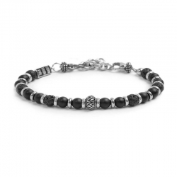 Bracciale uomo Marlù con pietre 33BR0030N