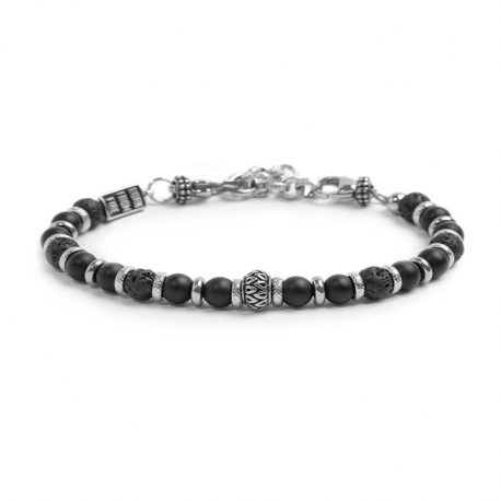 Bracciale uomo Marlù con pietre 33BR0030N