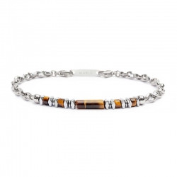 Bracciale uomo Marlù con elementi in pietra 30BR0016M