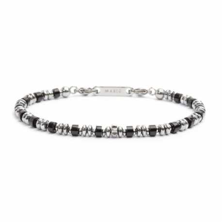 Bracciale uomo Marlù con elementi in pietra 30BR0015N