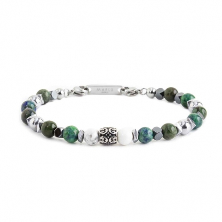 Bracciale uomo Marlù acciaio e pietre 13BR113