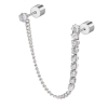 Mono orecchino multindosso con zirconi bianchi 31OR0003W