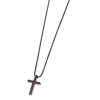 Collana uomo Marlù con ciondolo croce nera ref.4CN1623N