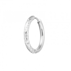 Orecchino Marlù in acciaio a cerchio diamantato 33OR0112