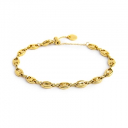 Bracciale Marlù donna in acciaio dorato catena marine 33BR0043G