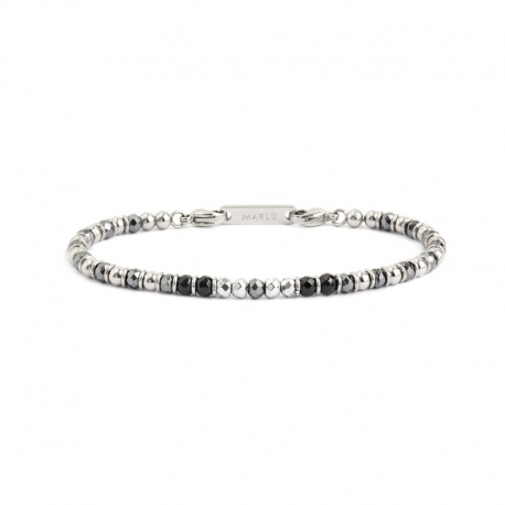 Bracciale Marlù uomo in acciaio onice e ematite 2BR0078