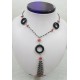 COLLANA DI PIETRE DURE ONICE CORALLO CATENA IN ARGENTO 925