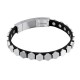 2JEWELS BRACCIALE UOMO IN ACCIAIO E PELLE MODELLO HEXAGON 231342